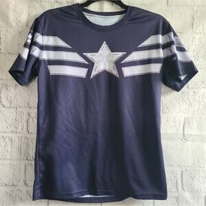 Marvel Captain America Costume Logo Graphic Tee Medium